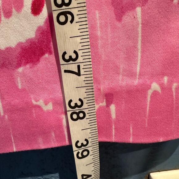 Calvin Klein Size 10 Sleeveless Dress Pink White Color Splash Party Dress Beach - Picture 4 of 6